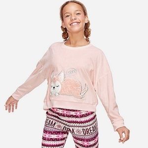 NWT Justice Furry Friend Pajama Top